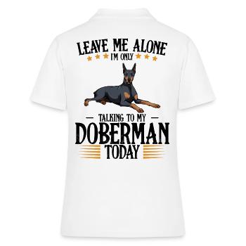 Dobermann - Frauen Polo Shirt - Weiß - Hinten - Ailine (174cm)
