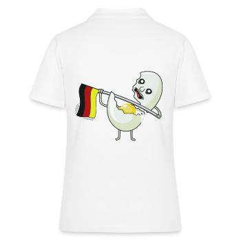 Œuf mou allemand Drapeau de l’Allemagne Drapeau amusant - Polo Femme - blanc - Dos - Ailine (174cm)