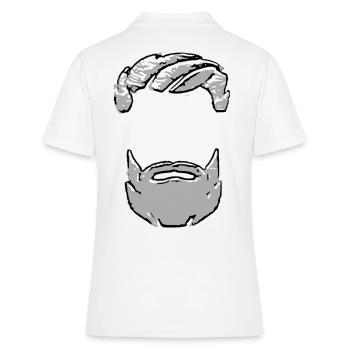 2reborn homme avec barbe barbe barbe hommes bl - Polo Femme - blanc - Dos - Ailine (174cm)