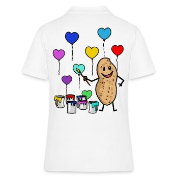 Maler Meister Erdnuss Künstler Pinsel Geburtstag - Frauen Polo Shirt - Weiß - Hinten - Ailine (174cm)