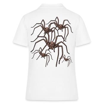 araignée araignée araignée phobie panique phobie - Polo Femme - blanc - Dos - Ailine (174cm)