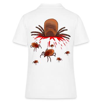 Tiques Vermine sauvage Ravageur Phobie des ravageurs Dégoût - Polo Femme - blanc - Dos - Ailine (174cm)