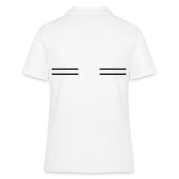Deux doubles lignes - Polo Femme - blanc - Dos - Ailine (174cm)