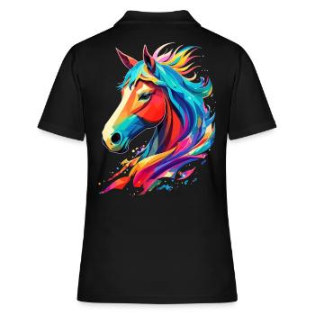 Des designs uniques pour les amoureux des chevaux! - Polo Femme - noir - Dos - Ailine (174cm)