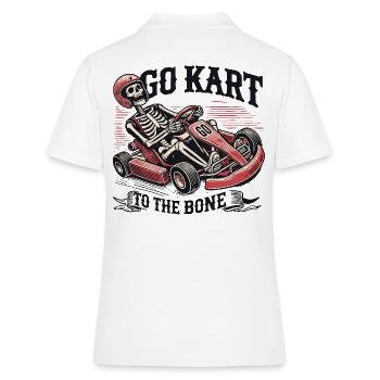 Du karting au squelette osseux du coureur - Polo Femme - blanc - Dos - Ailine (174cm)
