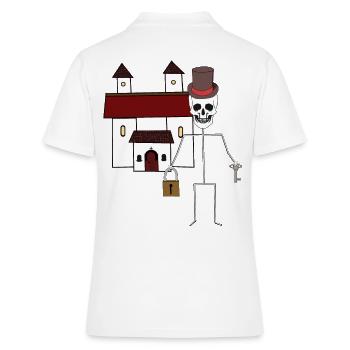 Schloss Geist Gespenst Mitternacht Gespenst Horror - Frauen Polo Shirt - Weiß - Hinten - Ailine (174cm)