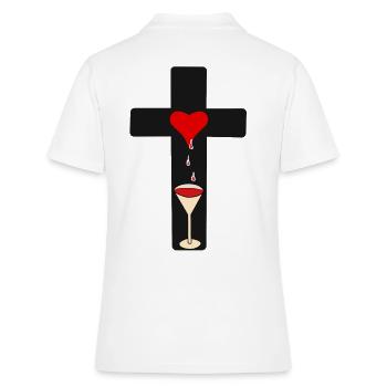 Croix Croix Crucifix Horreur Halloween - Polo Femme - blanc - Dos - Ailine (174cm)