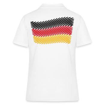 Drapeau allemand / drapeau fédéral (croquis) - Polo Femme - blanc - Dos - Ailine (174cm)
