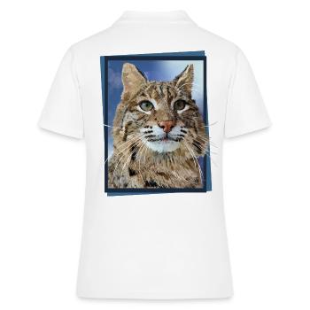 Luchs - Frauen Polo Shirt - Weiß - Hinten - Ailine (174cm)