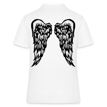 Grandes ailes d'ange - Polo Femme - blanc - Dos - Ailine (174cm)
