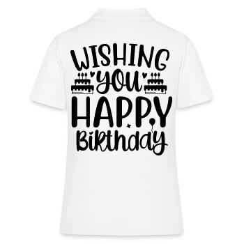 Birthday Queen 7 Happy Birthday - Women's Polo Shirt - white - Back - Ailine (174cm)