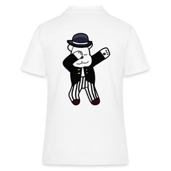 Dubstep Teddy Bear Kids Child Toddler Baby - Women's Polo Shirt - white - Back - Ailine (174cm)