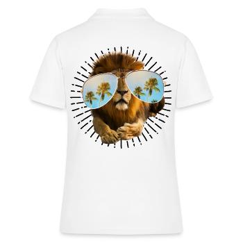 LIONS LIONS AVEC LUNETTES - Polo Femme - blanc - Dos - Ailine (174cm)