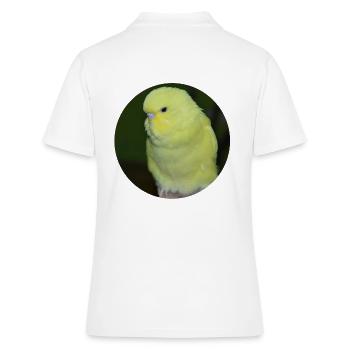 Perruche perruche jaune - Polo Femme - blanc - Dos - Ailine (174cm)