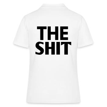 THE SHIT - Frauen Polo Shirt - Weiß - Hinten - Ailine (174cm)