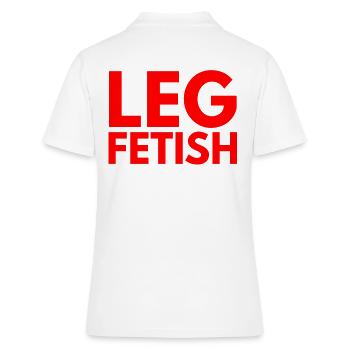 leg fetish - Women's Polo Shirt - white - Back - Ailine (174cm)