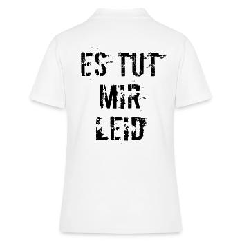 es tut mir leid - Frauen Polo Shirt - Weiß - Hinten - Ailine (174cm)