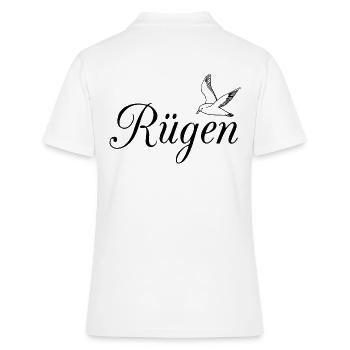 Rügen Möwe - Frauen Polo Shirt - Weiß - Hinten - Ailine (174cm)