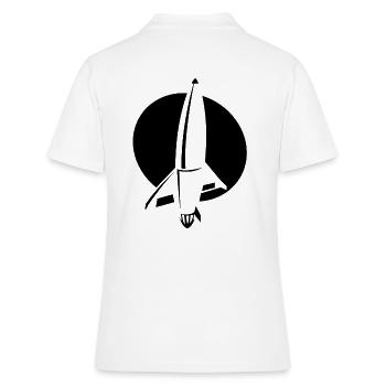 RAKETE - Frauen Polo Shirt - Weiß - Hinten - Ailine (174cm)