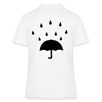 PARAPLUIE AVEC PLUIE - Polo Femme - blanc - Dos - Ailine (174cm)