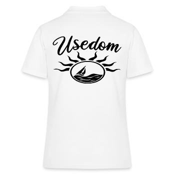 Usedom - Frauen Polo Shirt - Weiß - Hinten - Ailine (174cm)