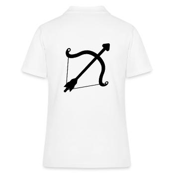 Pfeil und Bogen - Frauen Polo Shirt - Weiß - Hinten - Ailine (174cm)