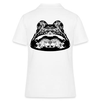 Frosch / Frog / Grafik - Frauen Polo Shirt - Weiß - Hinten - Ailine (174cm)