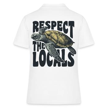 Respect the locals - Polo Femme - blanc - Dos - Ailine (174cm)