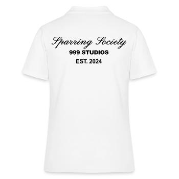 Sparring Gesellschaft Weißer Druck - Frauen Polo Shirt - Weiß - Hinten - Ailine (174cm)