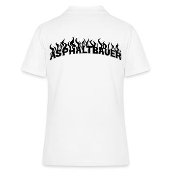 Asphaltbauer - Frauen Polo Shirt - Weiß - Hinten - Ailine (174cm)
