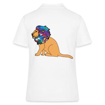 Lion dessin - Polo Femme - blanc - Dos - Ailine (174cm)