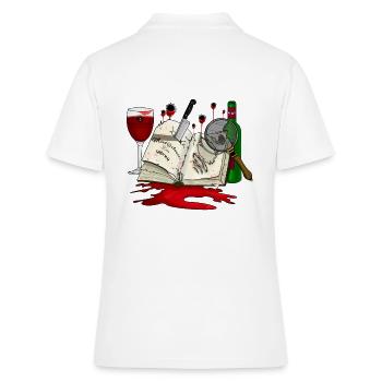 Mord(s)Stories zum menü - Frauen Polo Shirt - Weiß - Hinten - Ailine (174cm)