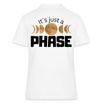 C’est juste une phase - Moon Phases Design avec Vol - Polo Femme - blanc - Dos - Ailine (174cm)