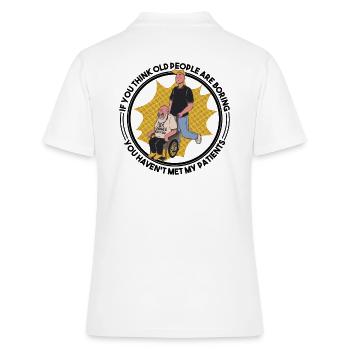 Infirmière gériatrique Infirmière infirmière - Polo Femme - blanc - Dos - Ailine (174cm)