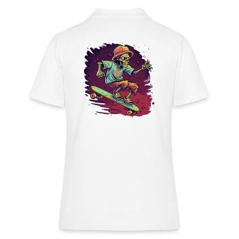 Skateboard Skater Skate Skate Skateboarder - Polo Femme - blanc - Dos - Ailine (174cm)