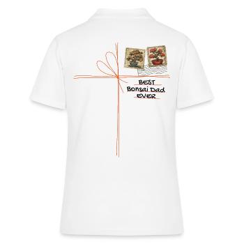 Bonsaï Papa Bonsaï Arbre Bonsaï Plantes - Polo Femme - blanc - Dos - Ailine (174cm)