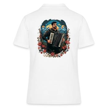 Accordéon Musicien Accordéon Accordéon - Polo Femme - blanc - Dos - Ailine (174cm)