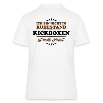 Retraité Retraité Kickboxer - Polo Femme - blanc - Dos - Ailine (174cm)