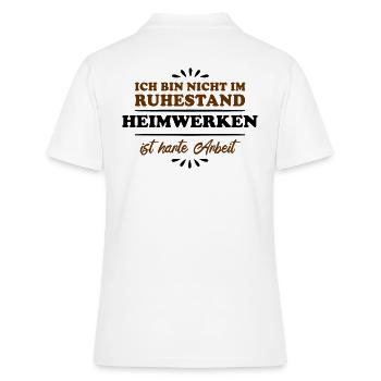 Retraite Retraité Retraité Amélioration de l’habitat - Polo Femme - blanc - Dos - Ailine (174cm)