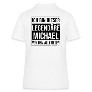 Je suis cette légende pour Michael - Polo Femme - blanc - Dos - Ailine (174cm)