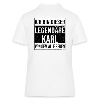 Je suis cette légende pour Karl - Polo Femme - blanc - Dos - Ailine (174cm)
