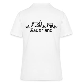 Sauerland Caravan Camping Randonnée Battement de cœur - Polo Femme - blanc - Dos - Ailine (174cm)
