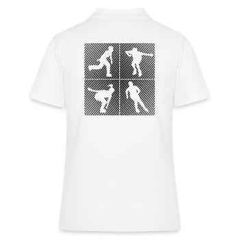 Inline-Skating Rollerskates Inline-Skater - Women's Polo Shirt - white - Back - Ailine (174cm)