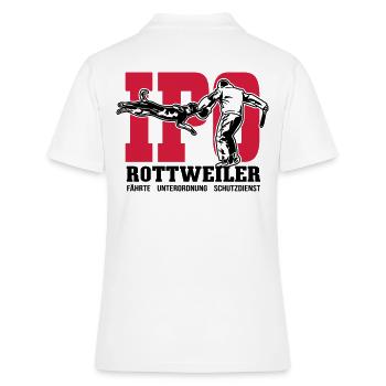 IPO ROTTWEILER - HUNDESPORT Wilsigns Hund Hunde - Frauen Polo Shirt - Weiß - Hinten - Ailine (174cm)