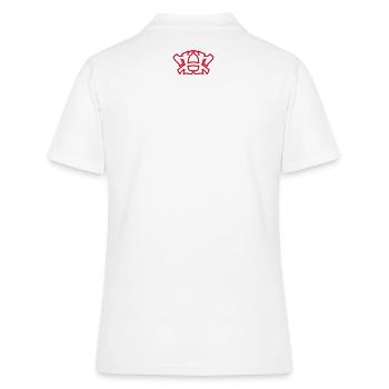 FlickFit Studio - Frauen Polo Shirt - Weiß - Hinten - Ailine (174cm)
