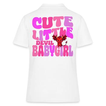 Babygirl - mignon petit diable de bébé - Polo Femme - blanc - Dos - Ailine (174cm)