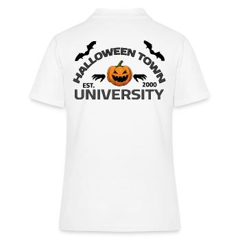 Halloween Town University est. 2000 Citrouille Vampire - Polo Femme - blanc - Dos - Ailine (174cm)