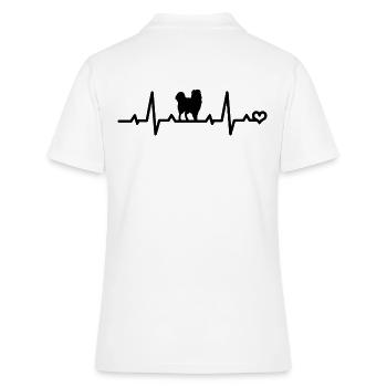 Australian Shepherd Aussie Liebe Herzfrequenz EKG - Frauen Polo Shirt - Weiß - Hinten - Ailine (174cm)