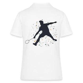 Cadeau de jeu de balle de badminton sport badminton - Polo Femme - blanc - Dos - Ailine (174cm)