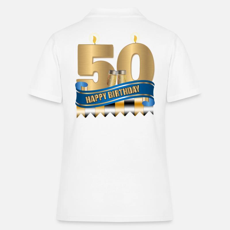 50° compleanno - Polo donna - bianco
